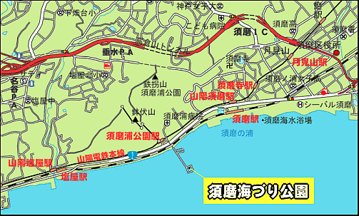 須磨海づり公園 詳細地図